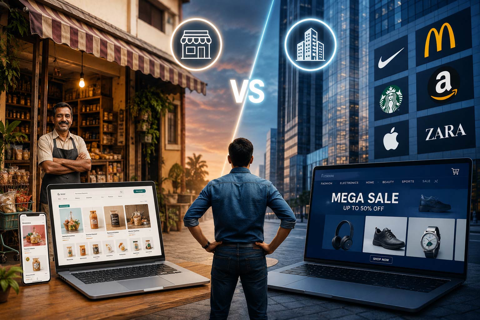 How Local Shops Can Compete With Big Brands Using Simple Websites