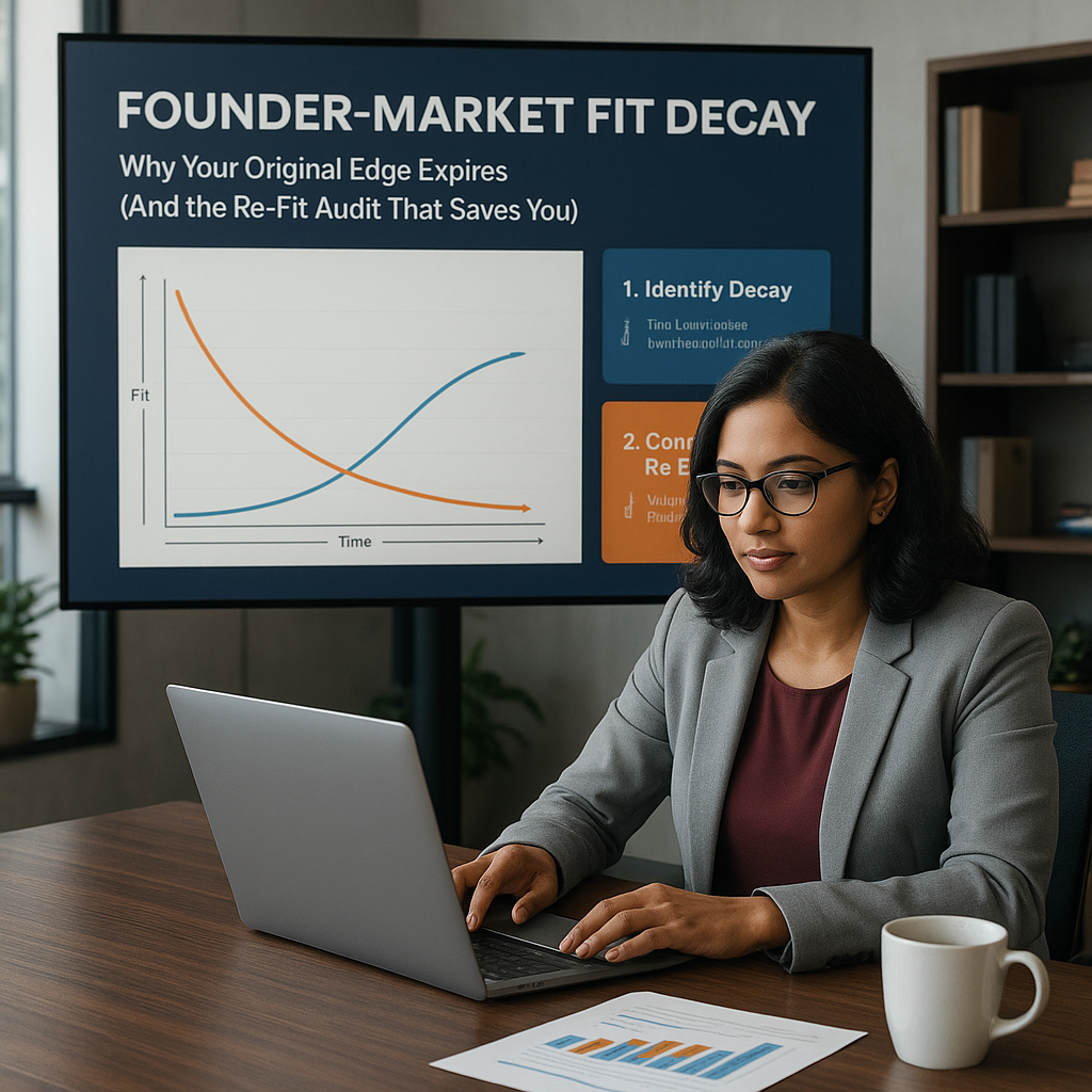 Founder-Market Fit Decay: Why Your Original Edge Expires (And the Re-Fit Audit That Saves You)