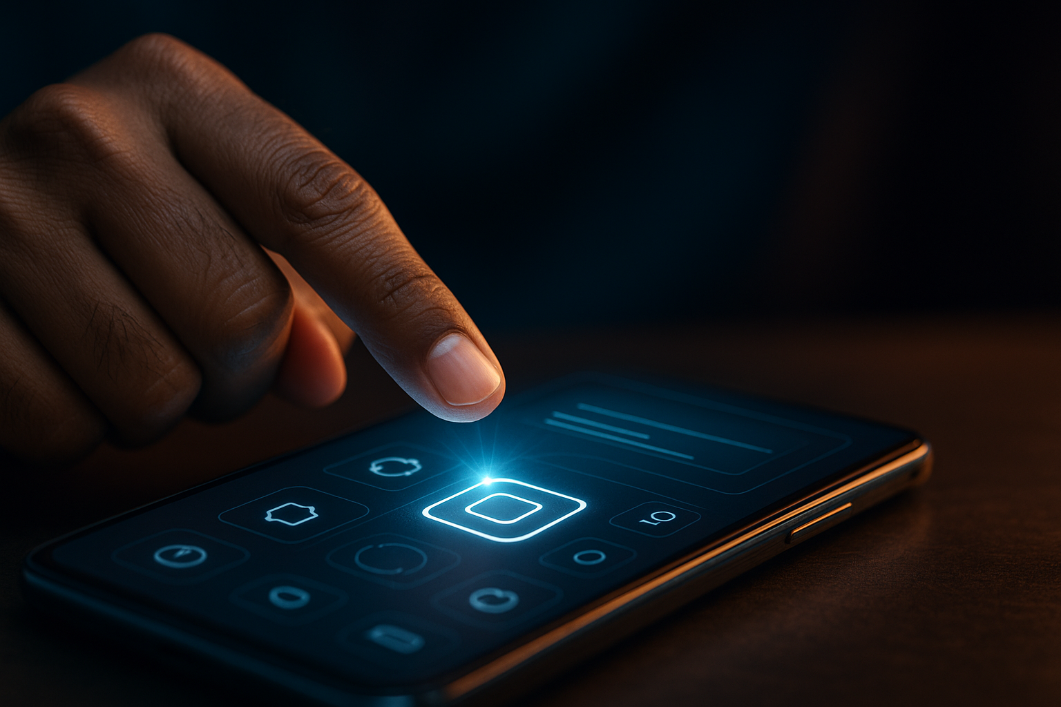 Smartphone showing an app launching with a skeleton loading interface illustrating cold start performance optimization