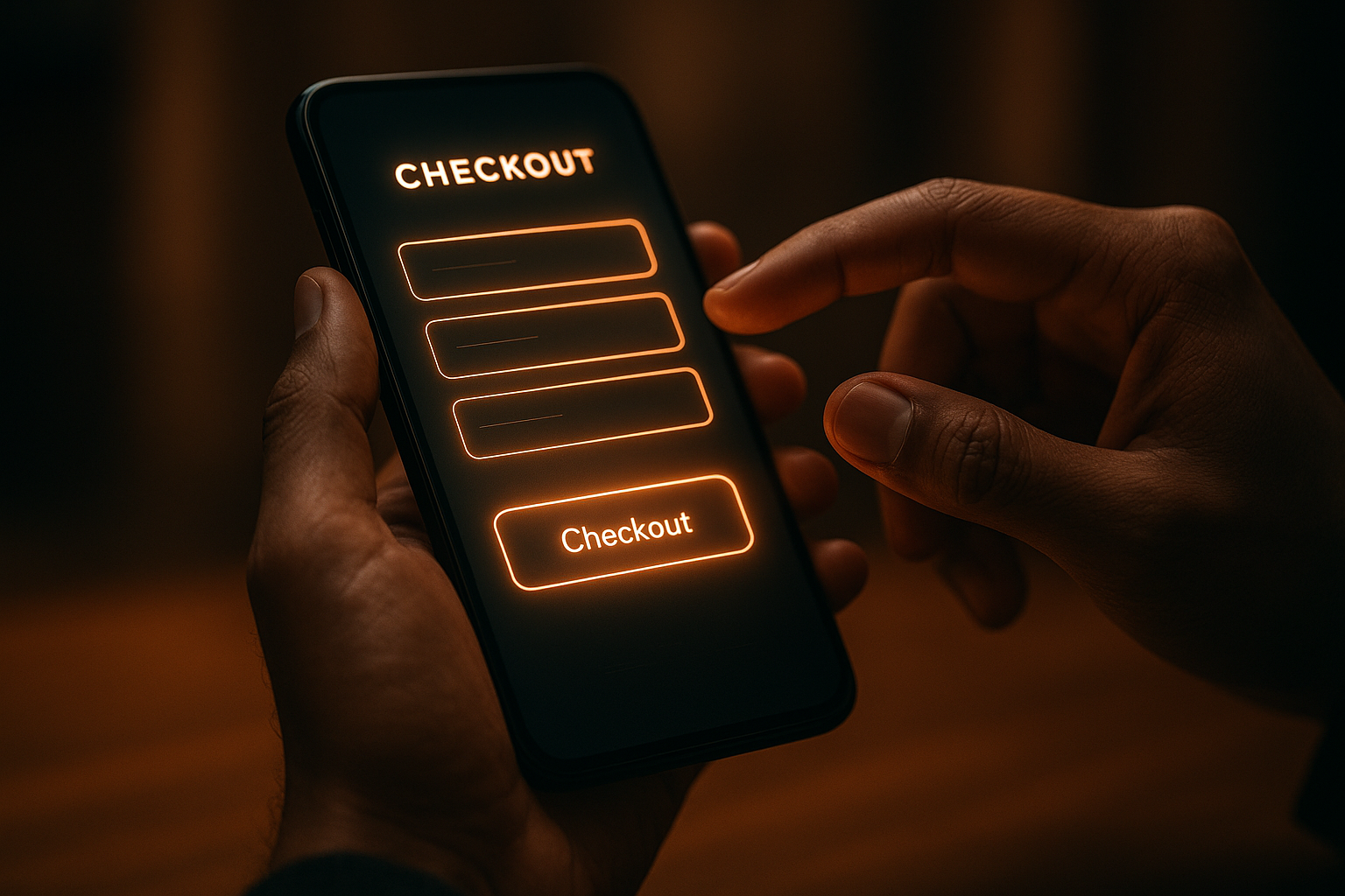 Shopper hesitating at an eCommerce account creation screen during mobile checkout