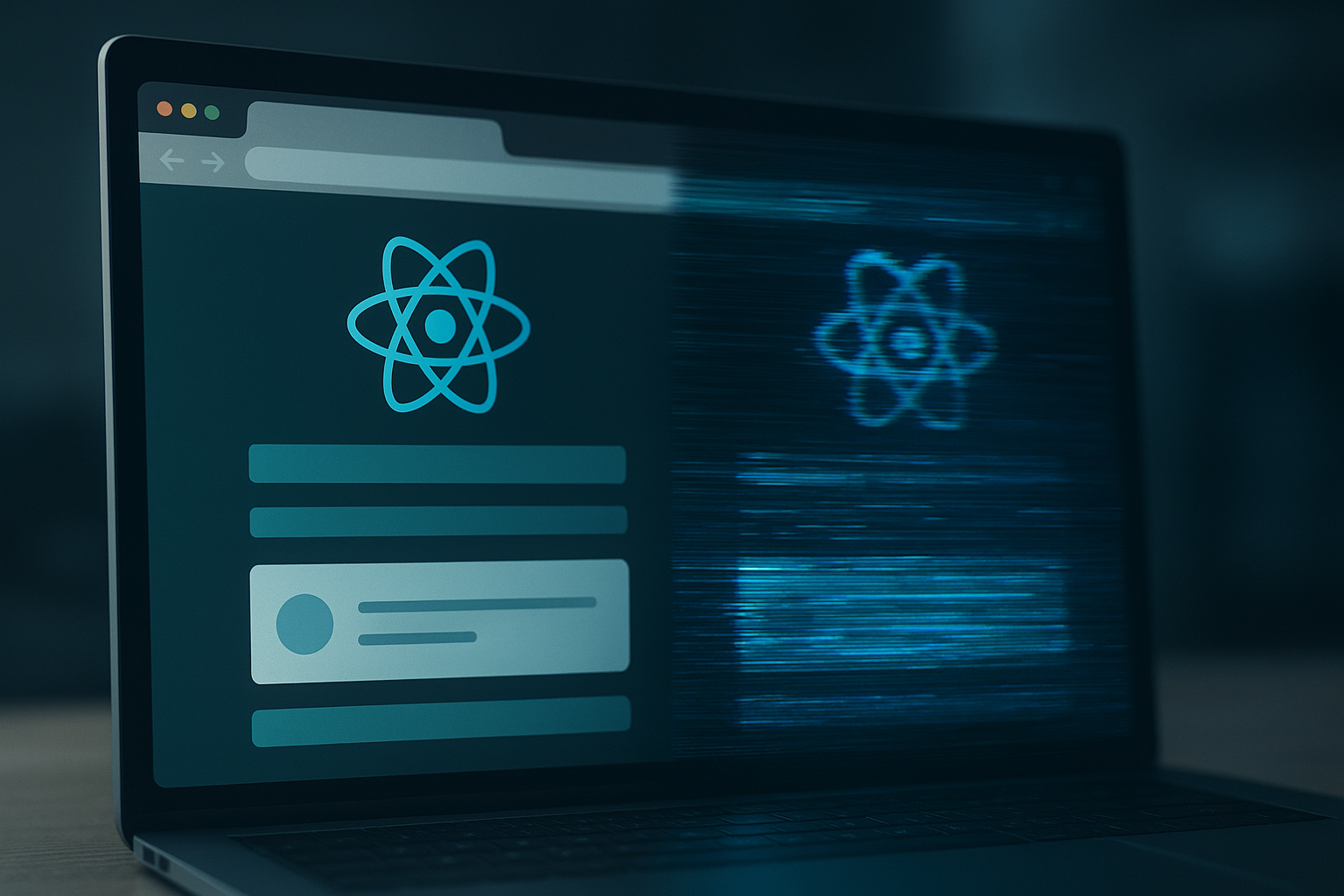 Browser showing a React server-rendered page flickering during a hydration mismatch repaint