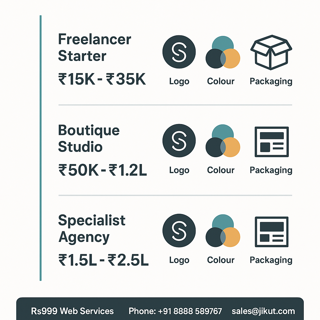 Infographic for How Much Does a Brand Identity Design Package Cost for a D2C Startup in India? (2026 Pricing & ROI Breakdown)